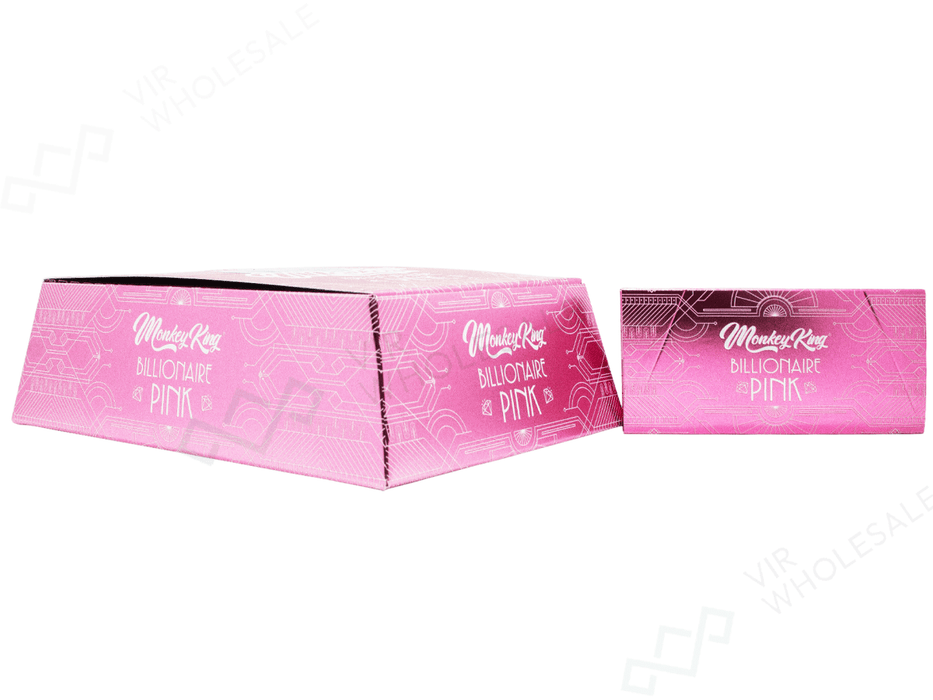 Monkey King Billionaire Pink King Size with Tips & Magnetic Tray — 24 per Box - VIR Wholesale