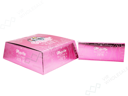 Monkey King Billionaire Pink XL Rolling Papers & Tips with Portable Tray - VIR Wholesale