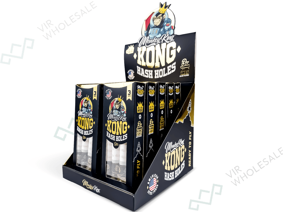 Monkey King Kong Tubes: Hash Holes – 3x Organic Pre - Rolled Tubes (10 Pack) (Copy) - VIR Wholesale