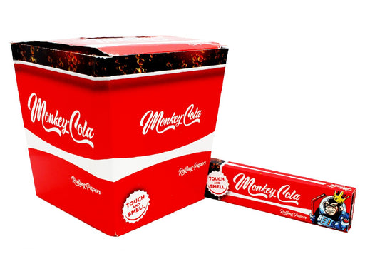 Monkey King Size Cola- Unbleached Rolling Papers with Tips (24pcs/display) - VIR Wholesale
