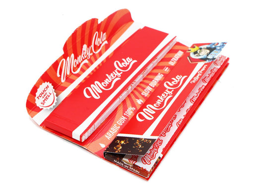 Monkey King Size Cola- Unbleached Rolling Papers with Tips (24pcs/display) - VIR Wholesale