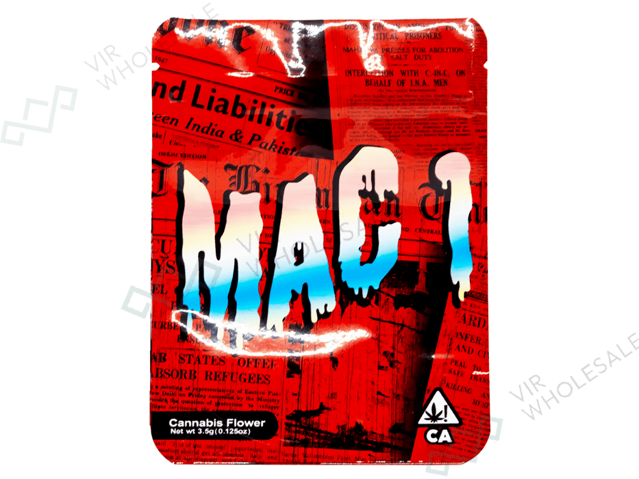 Mylar Bags (3.5g) MAC 1 (Pack of 50) - VIR Wholesale