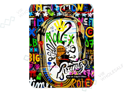 Mylar Bags (3.5g) ROLEX RUNTZ (Pack of 50) - VIR Wholesale