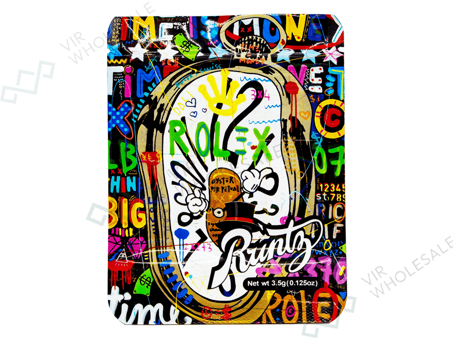 Mylar Bags (3.5g) ROLEX RUNTZ (Pack of 50) - VIR Wholesale