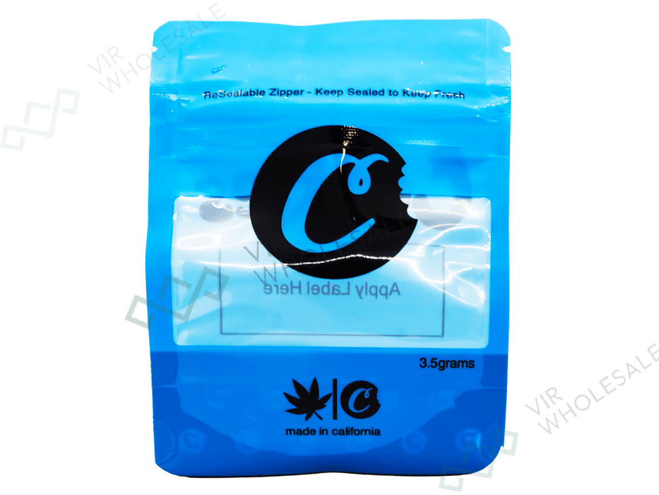 MYLAR COOKIES Blue Baggies - 50 Pack Assorted Colours and Sizes - VIR Wholesale