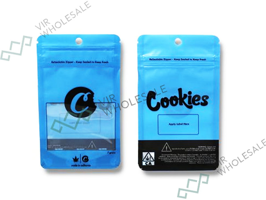 MYLAR COOKIES Blue Baggies - 50 Pack Assorted Colours and Sizes - VIR Wholesale