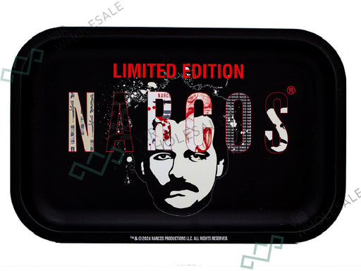 Narcos Medium Rolling Tray - Black - VIR Wholesale