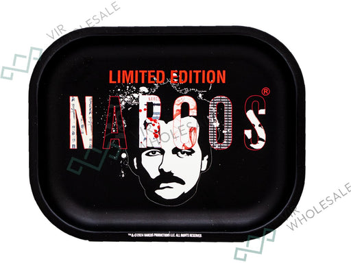 Narcos Small Rolling Tray - Black - VIR Wholesale