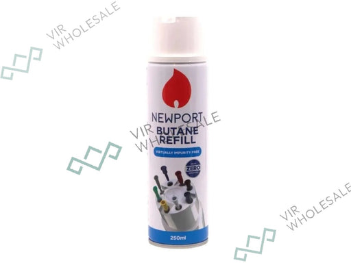 NEWPORT Butane Lighter Gas - 250ml 6 Pack - VIR Wholesale