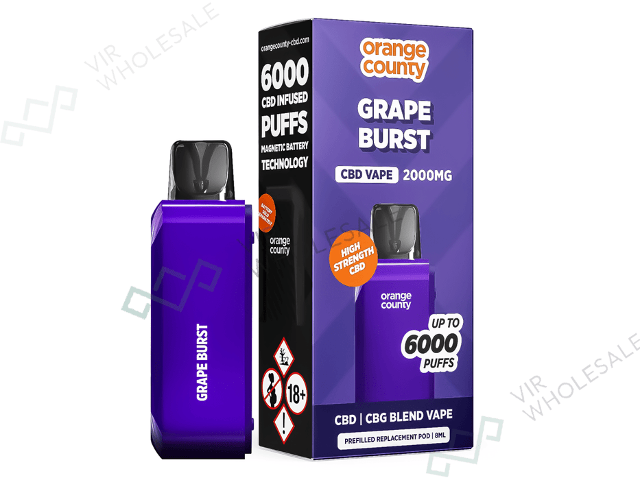 Orange County CBD 2000mg Refill Pod – Broad Spectrum CBD (Single Unit) - VIR Wholesale