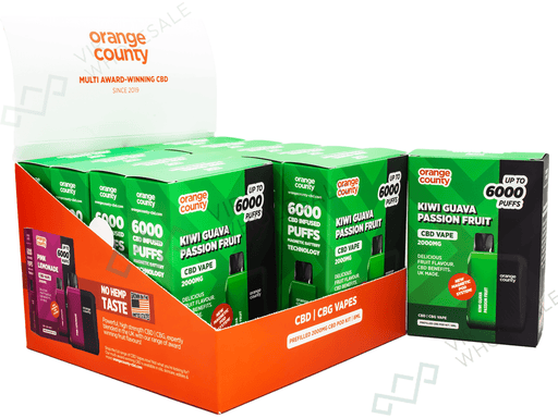 Orange County Prefilled Vape Kit – 2000mg Broad Spectrum CBD (Full Box of 10) - VIR Wholesale