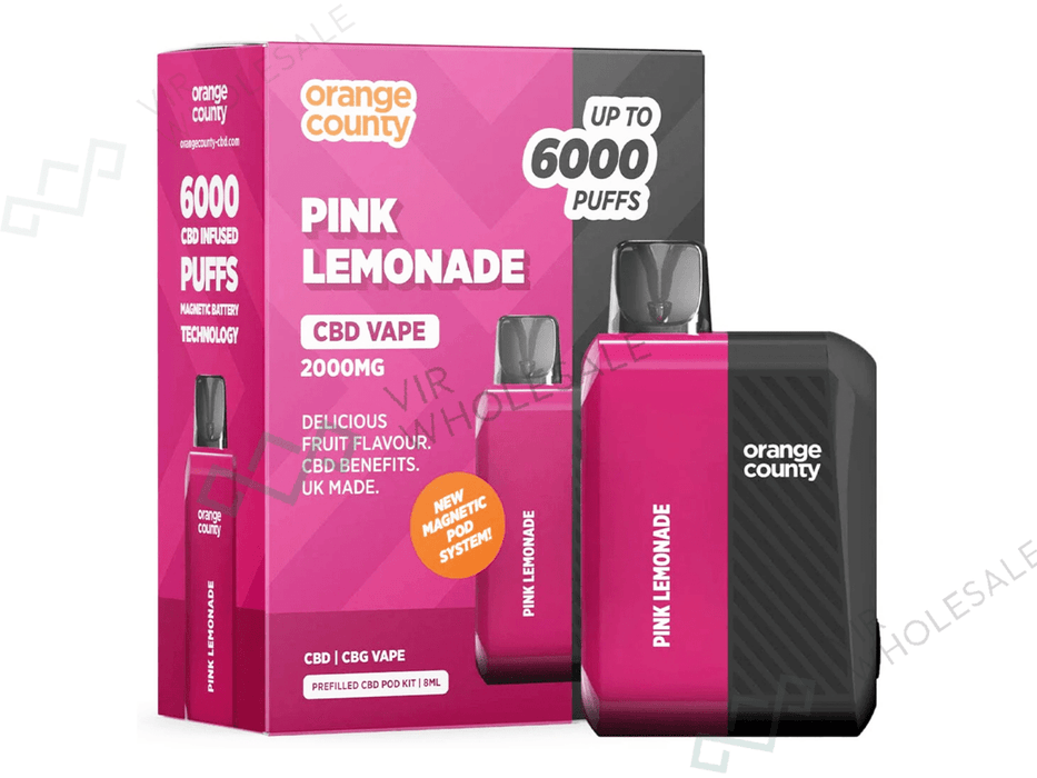 Orange County Prefilled Vape Kit – 2000mg Broad Spectrum CBD (Single Unit) - VIR Wholesale