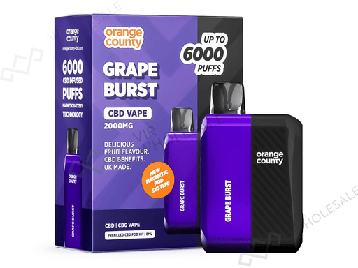 Orange County Prefilled Vape Kit – 2000mg Broad Spectrum CBD (Single Unit) - VIR Wholesale