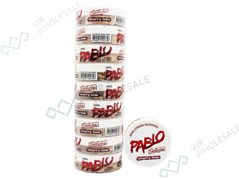 Pablo Nicopods - 30mg Nicotine Per Pouch - 20 Pouches Per Can - 10 Cans Per Pack - VIR Wholesale