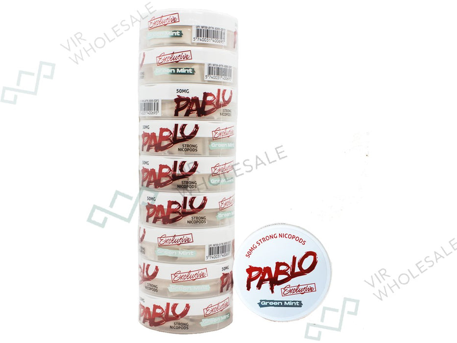 Pablo Nicopods - 30mg Nicotine Per Pouch - 20 Pouches Per Can - 10 Cans Per Pack - VIR Wholesale