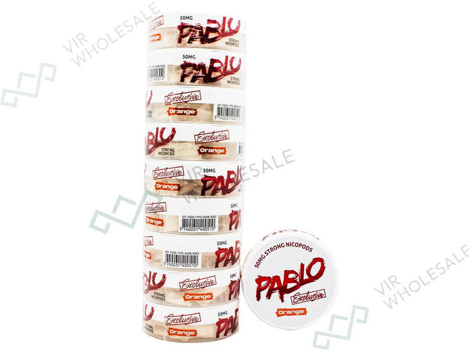 Pablo Nicopods - 30mg Nicotine Per Pouch - 20 Pouches Per Can - 10 Cans Per Pack - VIR Wholesale