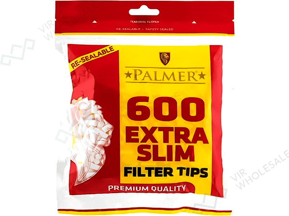 Palmer Extra Slim 600 Filters per Bag - 25 Bags per Box - VIR Wholesale