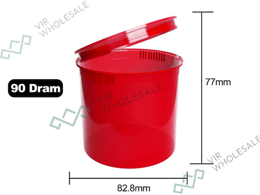 Pop Top Containers 90 Dram Bottles - Sold individually - VIR Wholesale