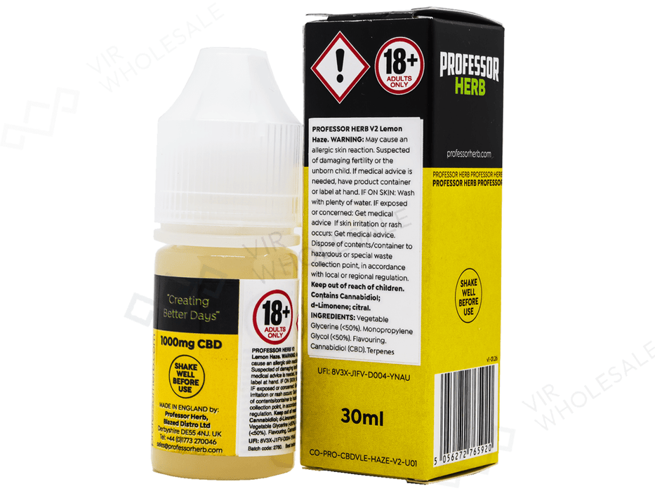 Professor Herb CBD E - Liquid – 30 ml / 1000 mg - VIR Wholesale
