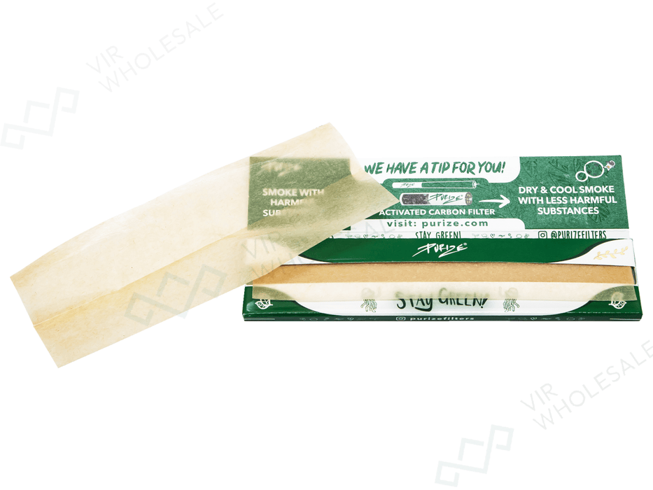 PURIZE® Long Papers | Brown Unbleached | Long King Size Slim - 50 Packs Per Box - VIR Wholesale