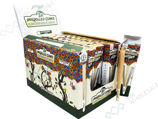 PURIZE® PreRolled Cones XTRA Slim Size – FULL BOX OF 30 x 3 Cones Per Pack - VIR Wholesale