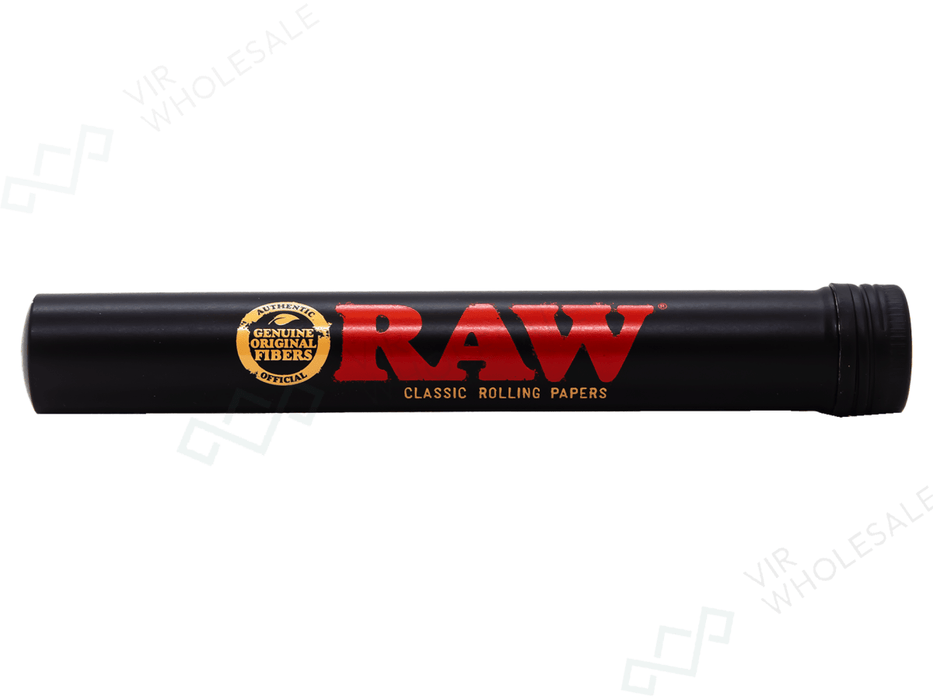 RAW BLACK Aluminum Tube - "Rawthentic" Cigar Style Tube - VIR Wholesale