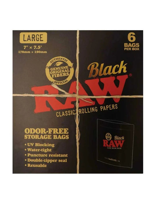 RAW Black Odor-Free Storage Bags – Medium, Large & X-Large - VIR Wholesale