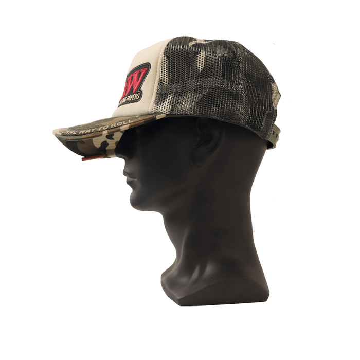 RAW Camo & Tan Trucker Hat with Poker - VIR Wholesale