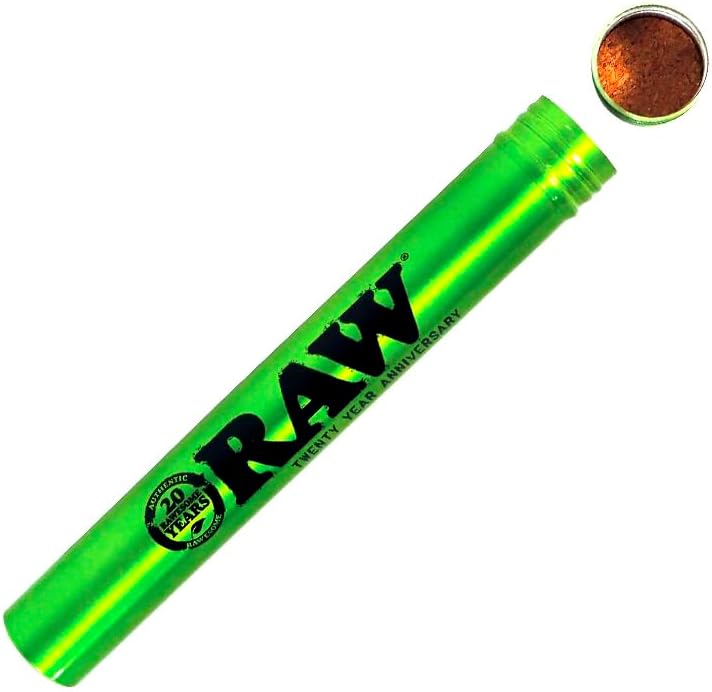 RAW Emerald Aluminium Tube – “Rawthentic” Cigar Style Cone Holder - VIR Wholesale