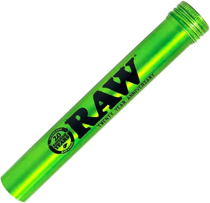 RAW Emerald Aluminium Tube – “Rawthentic” Cigar Style Cone Holder - VIR Wholesale