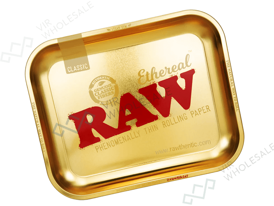 RAW Ethereal Gold Rolling Tray - Large - VIR Wholesale