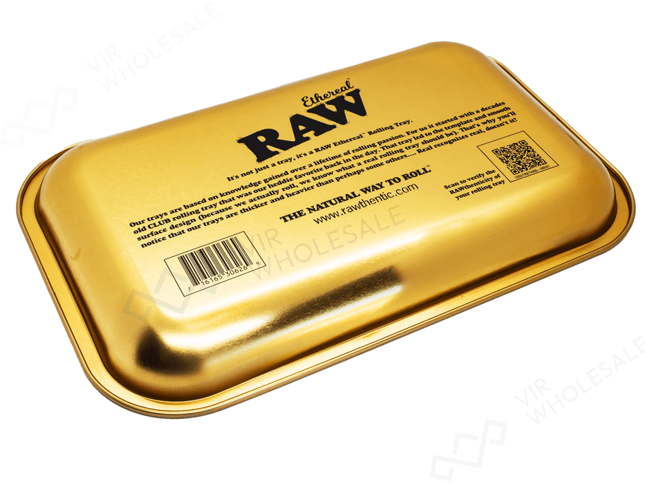 RAW Ethereal Gold Rolling Tray - Small - VIR Wholesale