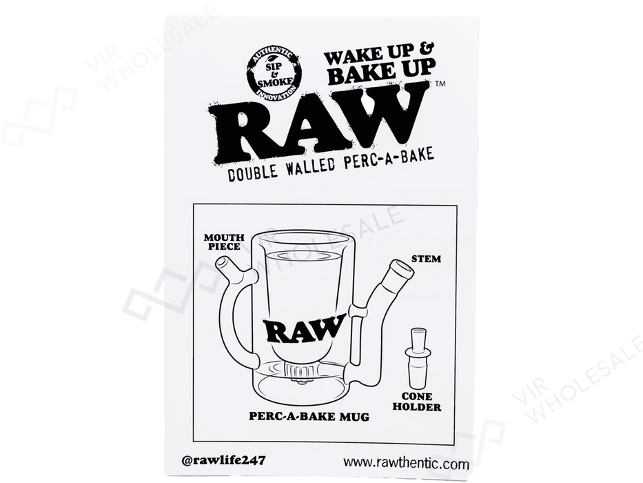 RAW Exclusive Glass Wake Up & Bake Up (V2) - VIR Wholesale