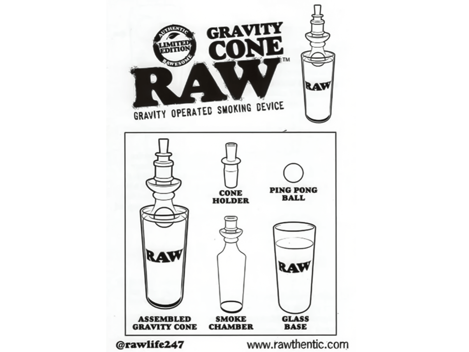 RAW Glass Gravity Cone - Sold Individually - VIR Wholesale