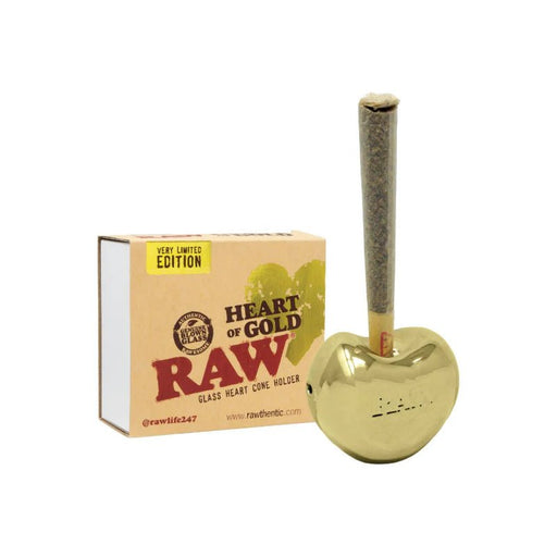 RAW Heart of Gold Cone Holder - VIR Wholesale