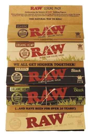 RAW LEGEND 5 PACK SLIM 10 PER BOX 50 BOOKLETS IN TOTAL MULTIPACK OF 5