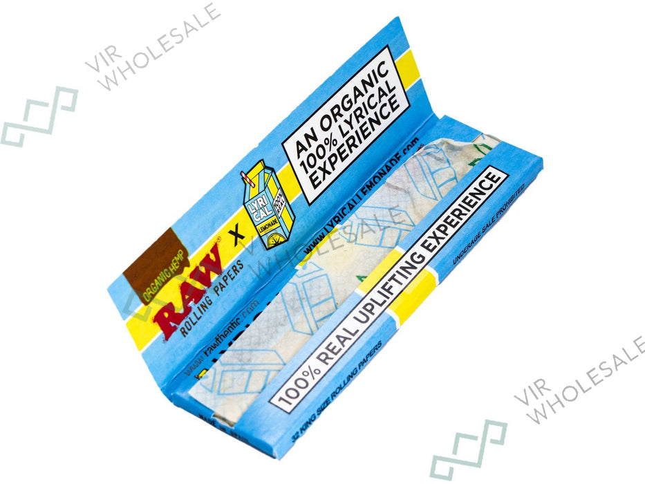 RAW Lyrical Lemonade Flavor Rolling Papers – King Size Wide - VIR Wholesale