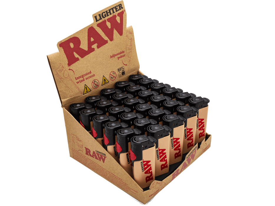 RAW Phoenix Lighters – 30 Pack (Brown or Black) - VIR Wholesale