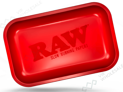 RAW Rolling Murdered Matte Small Metal Rolling Tray - RED - VIR Wholesale