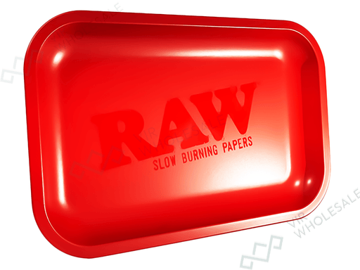 RAW Rolling Murdered Matte Small Metal Rolling Tray - RED - VIR Wholesale