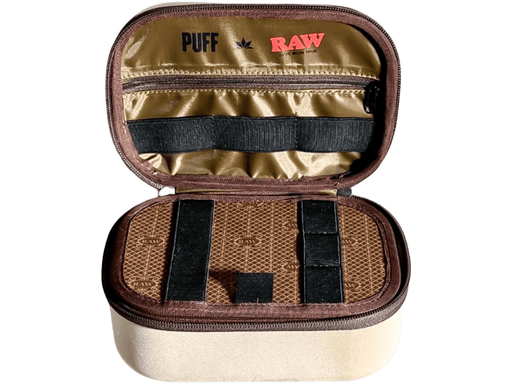 RAW x Puff Life Pro Smell Proof Case – Cream - VIR Wholesale
