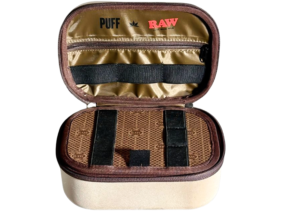RAW x Puff Life Pro Smell Proof Case – Cream