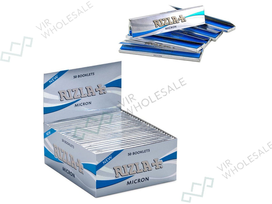 RIZLA Micron King Size Slim 50 Booklets Per Box - VIR Wholesale