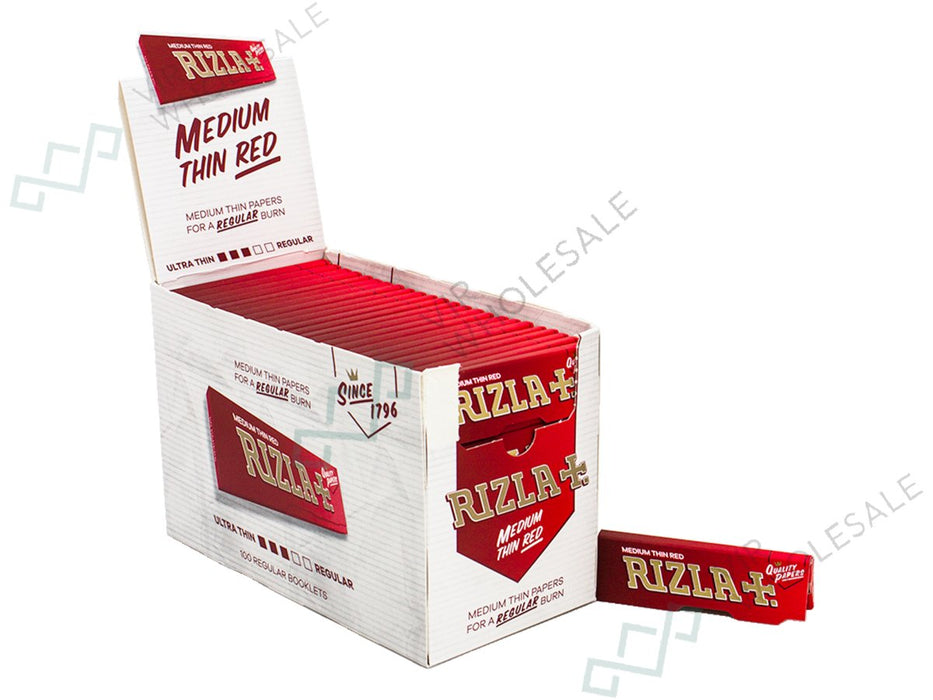 RIZLA Red Standard – 100 Booklets Per Box - VIR Wholesale