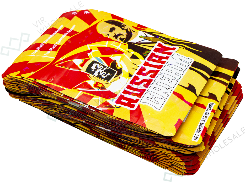 Mylar Bags (3.5g) RUSSIAN CREAM (Pack of 50)