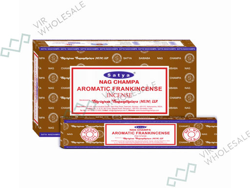 Satya Incense Sticks - Aromatic Frankinsense - VIR Wholesale