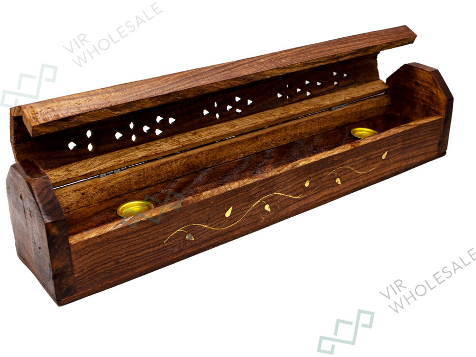 Satya Incense Sticks Coffin Holder - Leaf - VIR Wholesale