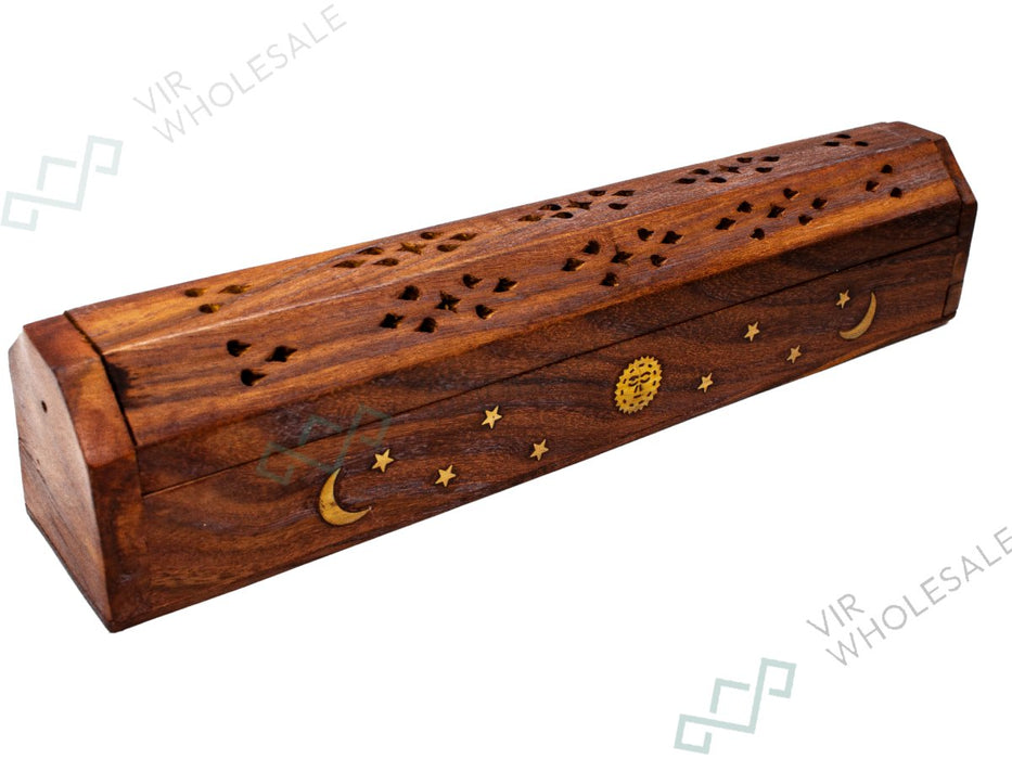 Satya Incense Sticks Coffin Holder - Sun Moon Star - VIR Wholesale