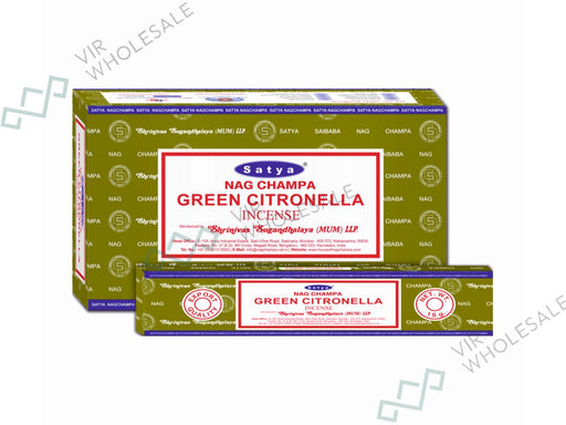 Satya Incense Sticks - Green Citronella - VIR Wholesale