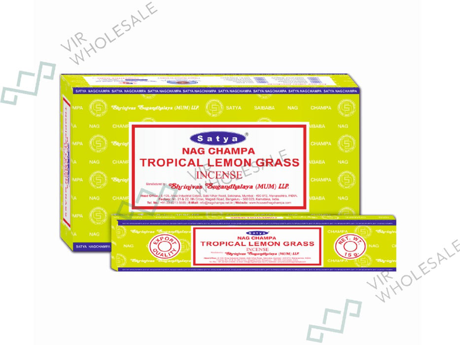 Satya Incense Sticks - Tropical Lemon Grass - VIR Wholesale